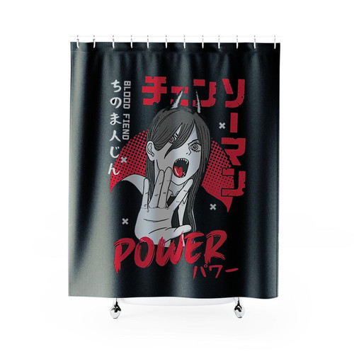 Cute Power Chainsaw Man Shower Curtains Cute Power Chainsaw Man Shower Curtains