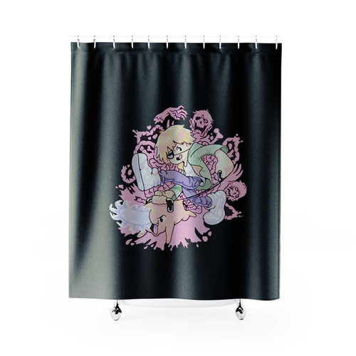 Denji And Pochita Color Chainsaws Shower Curtains