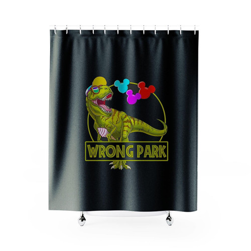 Dinosaur T Rex Wrong Mickey Mouse Shower Curtains