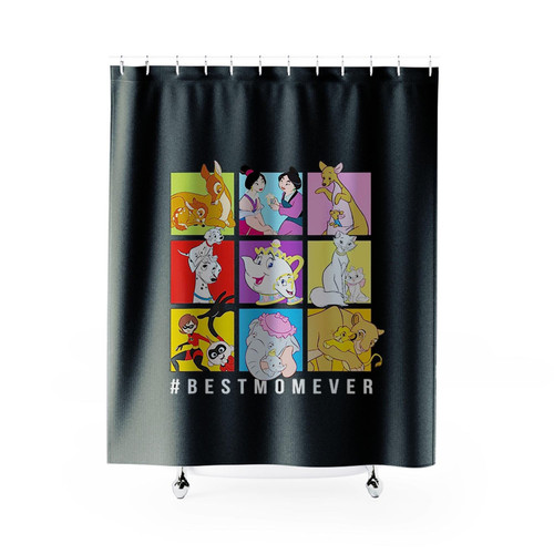 Disney Characters Bestmomever Mothers Day Shower Curtains