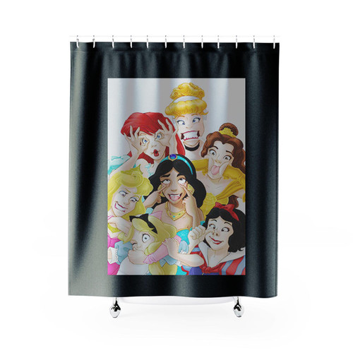 Disney Princess Funny Joke All Belle Snow Cinderella Shower Curtains