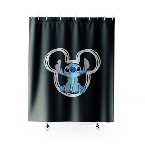 Disney Stitch Love Art Shower Curtains
