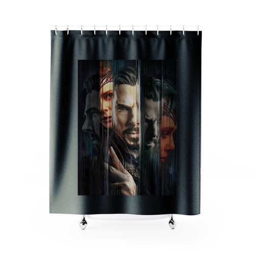 Doctor Strange In The Multiverse Of Madness Movie Film Poster Wanda Maximoff Vision Super Heros Shower Curtains