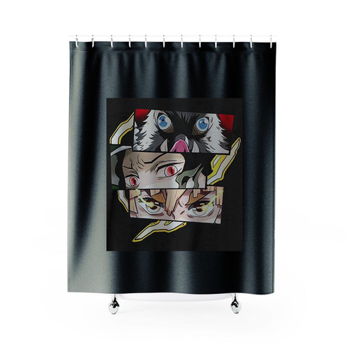 Ds Team All Hero Demon Slayer Shower Curtains