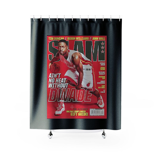 Dwayne Wade Nba Miami Heat Slam Cover Shower Curtains