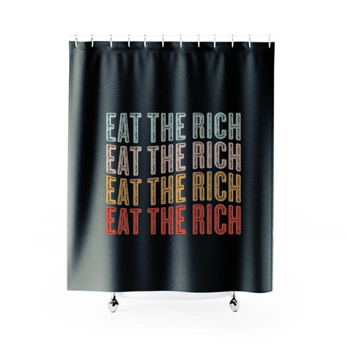 Eat The Rich Love Art Shower Curtains