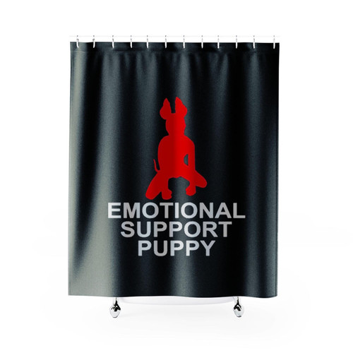 Emotional Support Puppy Shower Curtains