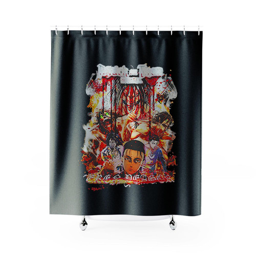 Eren Founding Titan Form Attack On Titan Shower Curtains