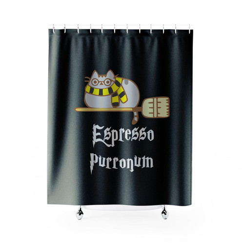 Espresso Purronum Harry Potter Cat Funny Shower Curtains