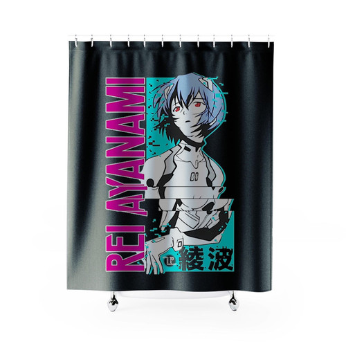 Evangelion Rei Ayanami Poster Shower Curtains