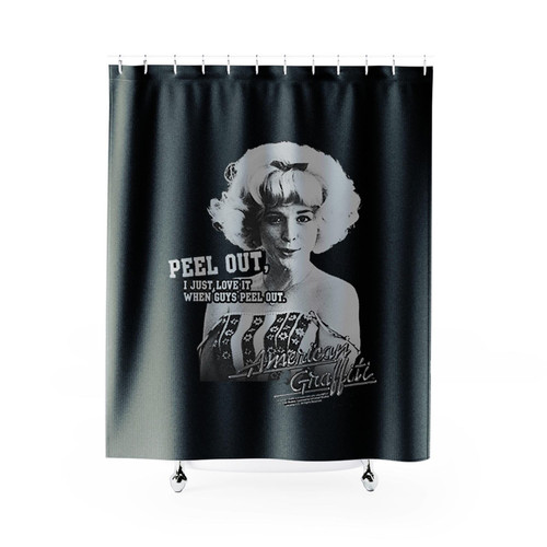 American Graffiti Debbie Peel Out Shower Curtains