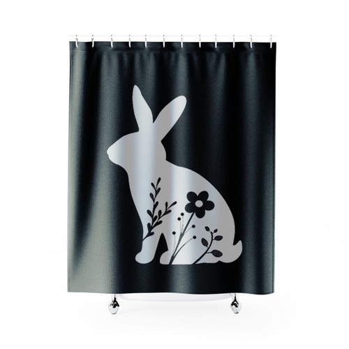 Floral Rabbit Shower Curtains