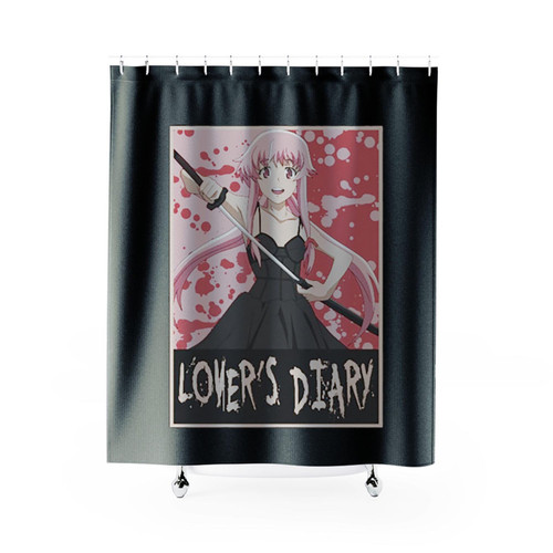 Future Diary Yuno Gasai Anime Shower Curtains