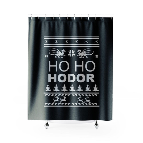 Game Of Thrones Hodor Ugly Christmas Ho Ho Hodor Shower Curtains