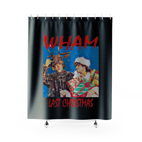George Michael Wham Last Christmas Shower Curtains George Michael Wham Last Christmas Shower Curtains