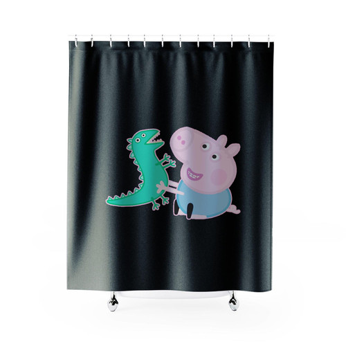 George Pig And Dinosaur Shower Curtains George Pig And Dinosaur Shower Curtains