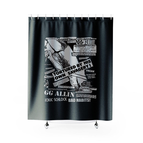Gg Allin Toxic Schlock Shower Curtains