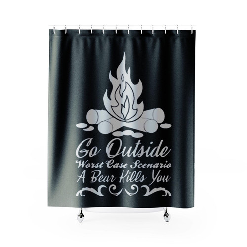 Go Outside Worst Case Scenario A Bear Kills You Shower Curtains