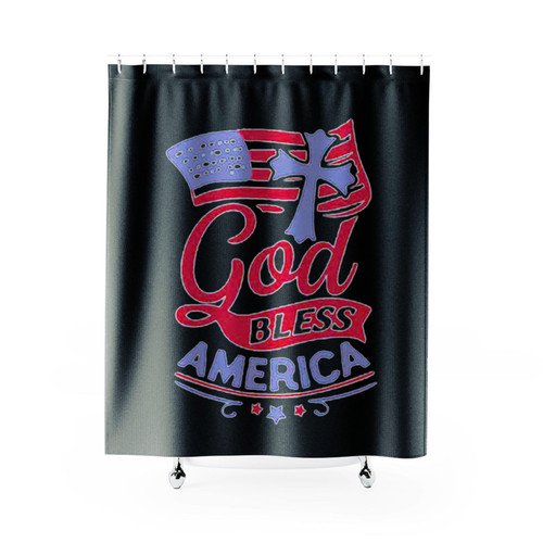 God Bless America Love Art Shower Curtains