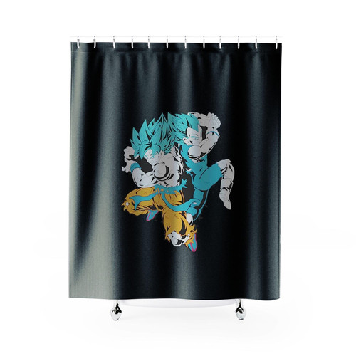 Goku And Vegeta Dragon Ball Super Saiyan Mode Shower Curtains