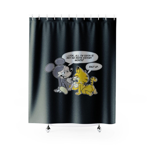 Grumpy Cat Vs Micky Uhh Uhh Funny Shower Curtains Grumpy Cat Vs Micky Uhh Uhh Funny Shower Curtains