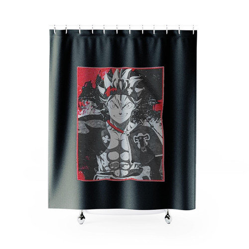 Anime Black Bulls Asta Black Clover Shower Curtains