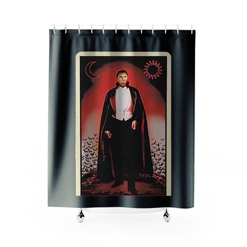 Halloween The Emperor Dracula Tarot Card Shower Curtains