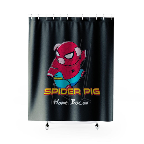 Home Bacon Spider Pig Shower Curtains