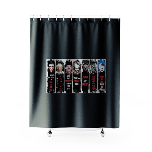 Horror Movie Characters Logo Art Shower Curtains