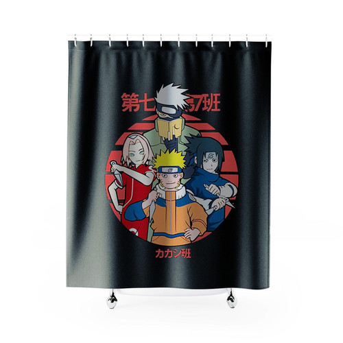 Anime Naruto Team 7 Kakashi Team Shower Curtains
