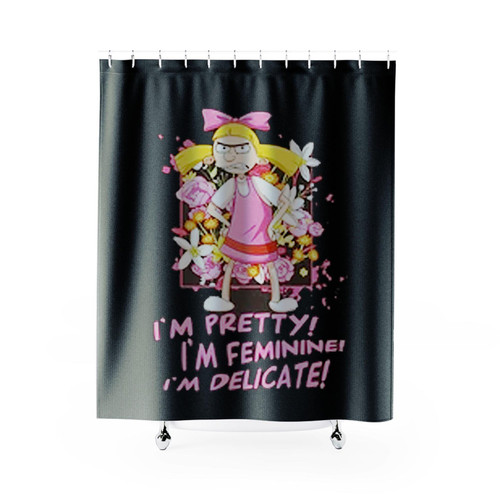 I Am Pretty Feminine Delicate Hey Arnold Helga Pataki Shower Curtains