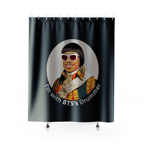 I Am With Bts Is Drummer Shower Curtains