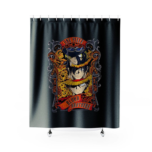 Anime One Piece Sabo Ace Luffy Shower Curtains