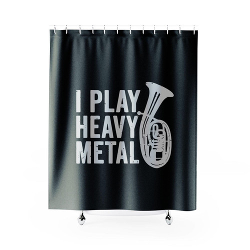 I Play Heavy Metal Funny Tuba Shower Curtains