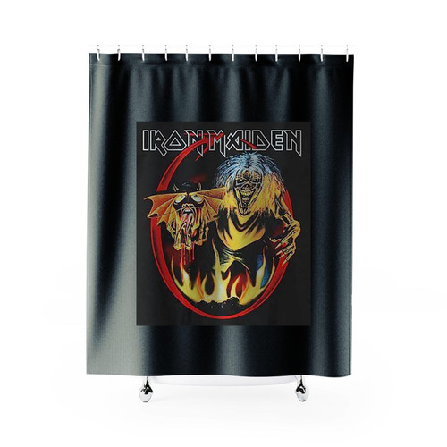 Iron Maiden Number Of The Beast Devil Tail Shower Curtains