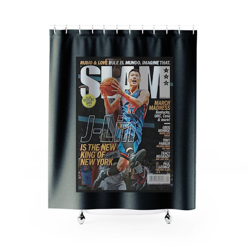 Jeremy Lin Linsanity Nba Slam Cover Shower Curtains