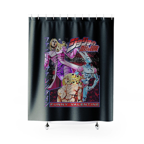 Jojo Bizarre Adventure Funny Valentine Shower Curtains
