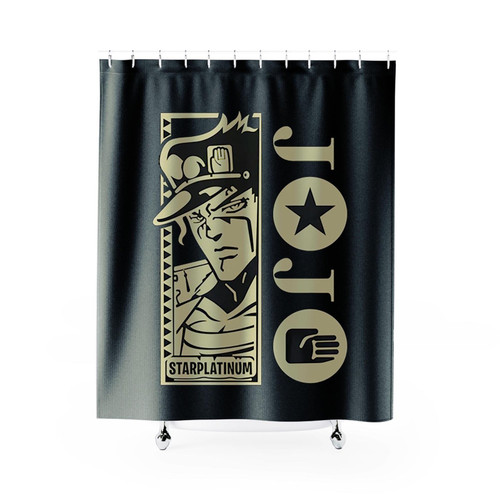 Jotaro Kujo Star Platinum Jojo Adventure Bizarre Shower Curtains