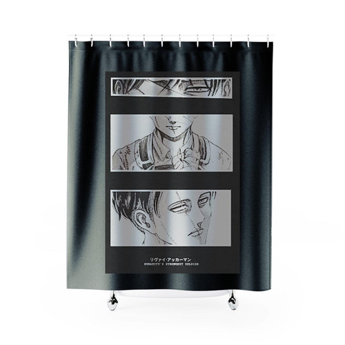 Aot Levi Shingeki No Kyojin Attack On Titan Shower Curtains