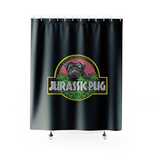 Jurassic Park Jurassic Pug Shower Curtains