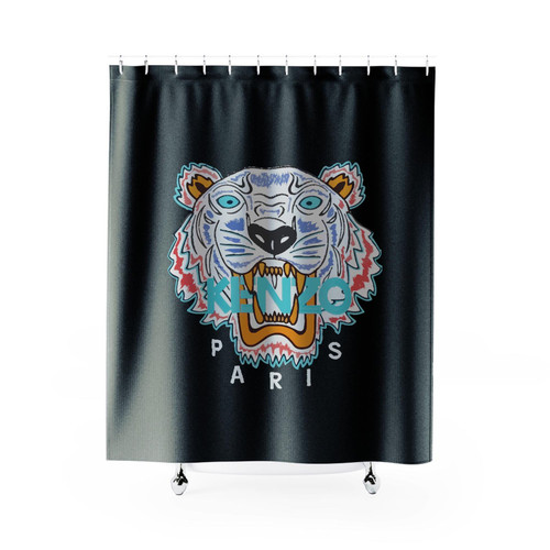 Kenzo Tiger Logo Shower Curtains