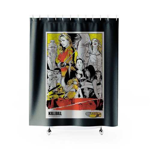 Kill Bill Poster Tarantino Film Cult Tee Sketch Movie Shower Curtains
