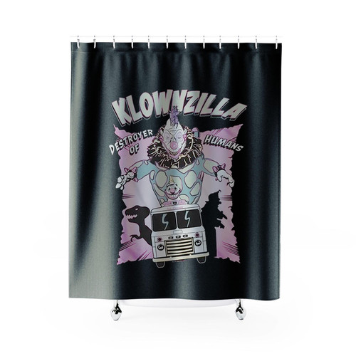 Killer Klowns From Outer Space Klownzilla Shower Curtains Killer Klowns From Outer Space Klownzilla Shower Curtains