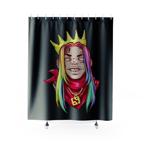 King Tekashi 6Ix9Ine Logo Shower Curtains