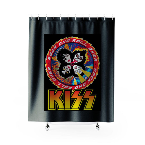 Kiss Band Rock And Roll Over Shower Curtains