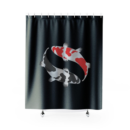 Koi Fish Yin And Yang Shower Curtains