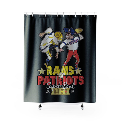 La Rams Vs Patriots Shower Curtains