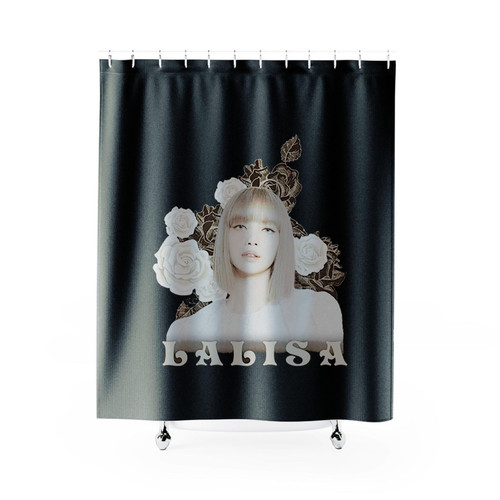 Lalisa Blackpink Logo Art Shower Curtains