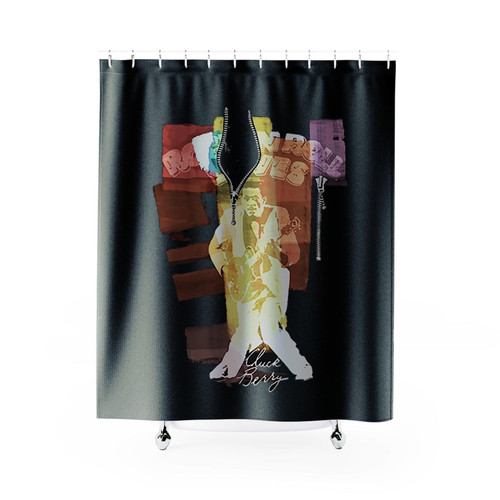 Let It Rock Rock N Roll Lives Chuck Berry Shower Curtains