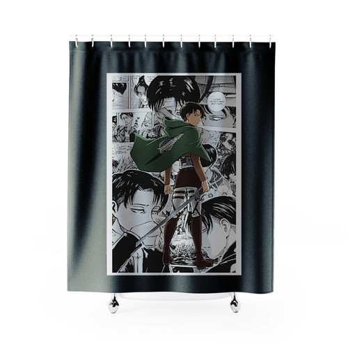 Levi Ackerman Inspired Style Shower Curtains